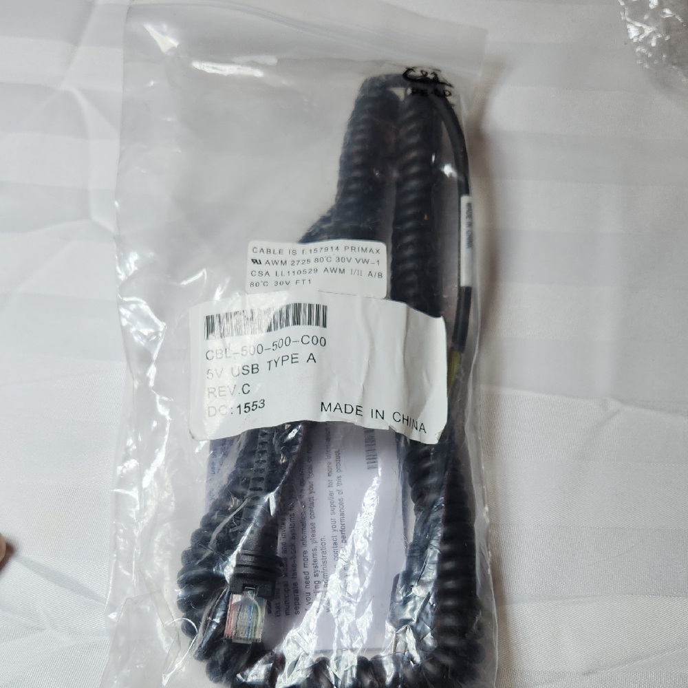 Black Coiled USB 5V USB Type A
